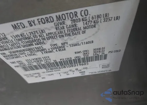 2013 Ford Flex Limited z USA, uszkodzony, nr VIN 2FMHK6D85DBD19605